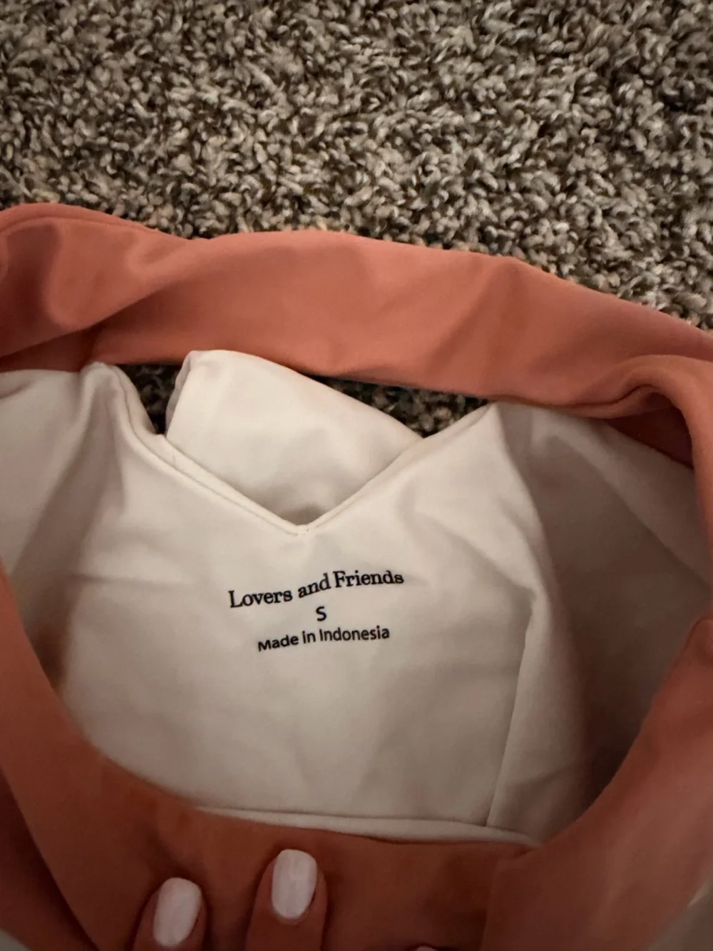 Lovers + Friends Peach Bandeau Bikini Top - Picture 4 of 4